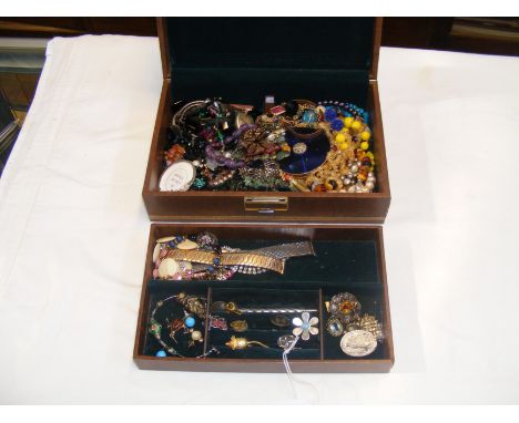 A jewellery box of costume jewellery