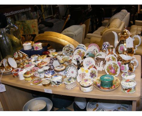 A collection of miniature plates and trinket dishes etc.