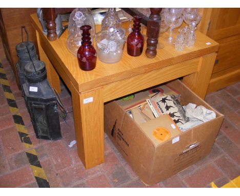 A John Lewis light oak square coffee table - 70cm 