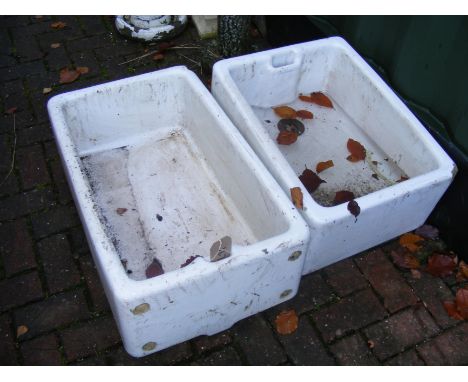 Two vintage butlers sinks
