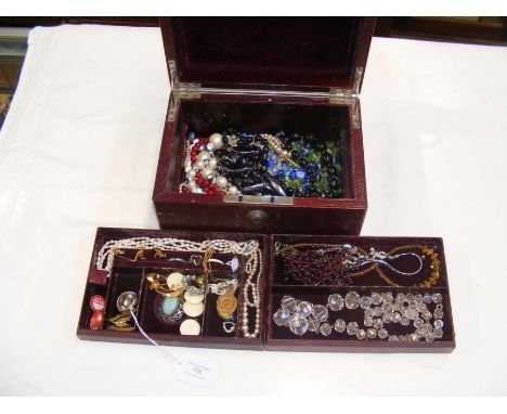 A jewellery box of costume jewellery