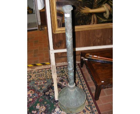 A vintage metal funnel - 110cms long