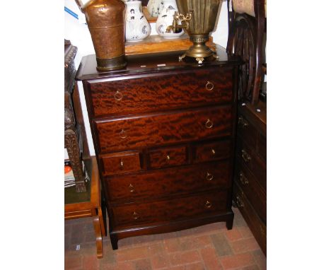 Stag Furniture - chest of two long, three short side by side and two long drawers - width 81cm 