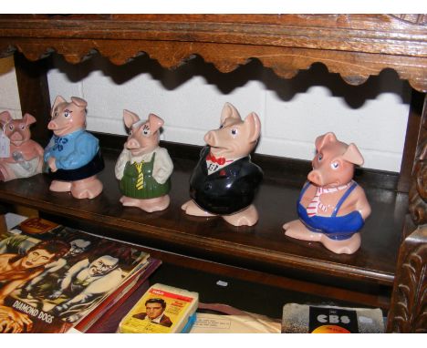 A set of five Wade NatWest Piggy Banks 