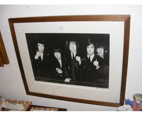 DAVID STEEN - a Limited Edition re-print of the Rolling Stones, signed in pencil - 28cm x 38cm