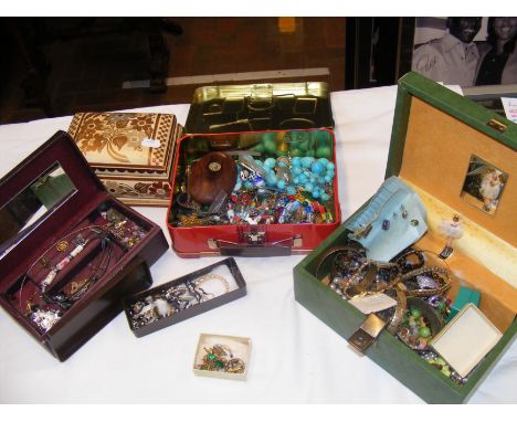 A box of costume jewellery