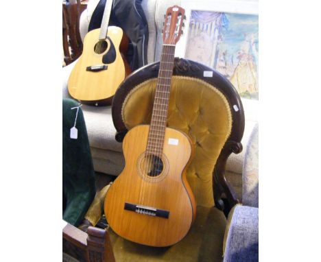 A German Resonata Musima six string acoustic guitar