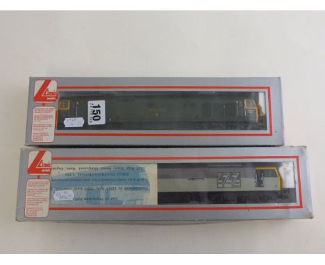 Two boxed OO gauge Lima engines including 205140A5 CL 50 green BR Sir Edward Elgar and 205026A4 Loco Class 60 Boar of Badenoc
