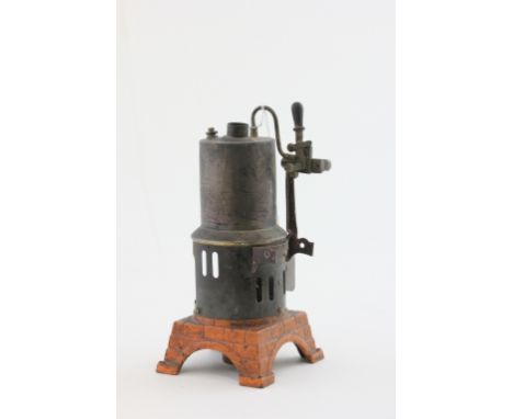 Vintage Bing Stationary Steam Engine marked GBN missing funnel approximately 18cm in height