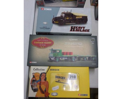 Three boxed Corgi Ltd Edn die-cast vehicles including 1:50 Collection Berger 72011 type 110 Fourgon (no certificate), 1:50 He
