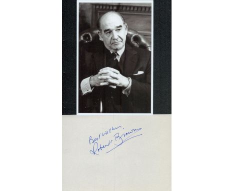 Robert Brown Vintage Signed Autograph Page Actor M In James Bond. Brown first started in the James Bond franchise in the film