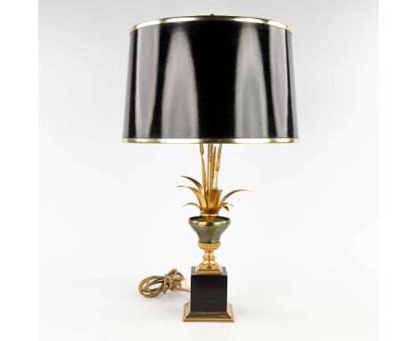 A table lamp, Hollywood Regency style. Circa 1980.&nbsp;In the style of Maison Charles or Société Boulanger.&nbsp;Damage to t