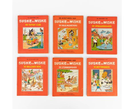 Willy Vandersteen Suske &amp; Wiske, a collection of 6 vintage comic books.- 14 De Tuftuf club, Uitgeverij De Standaard, Druk