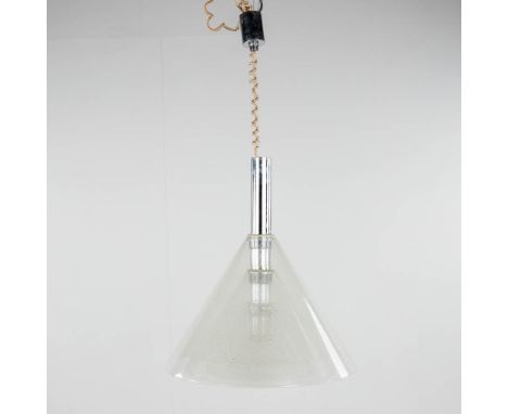 Carlo NASON (1935) 'Suspension lamp' for&nbsp;Vetreria Mazzega.&nbsp;The lamp has a chip on the outside glass.&nbsp;(H:55 x D