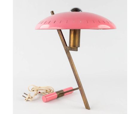 Louis Christian KALFF (1897-1976) 'Table lamp'&nbsp;&nbsp;The lamp has been patinated pink sometime in the past.&nbsp;(H:40 x