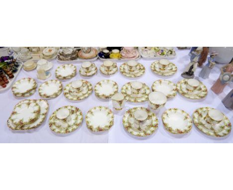 A 1930's Carlton ' Bouquet' part tea service, approx 54 pieces
