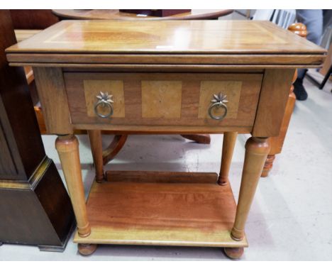 A Baker and Stonehouse 'Flagstone' side table with single drawer and shelf below