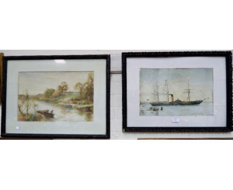 Samuel Cunard:  Britannia's Maiden Voyage, framed and glazed print (a.f.) 3 other pictures, framed