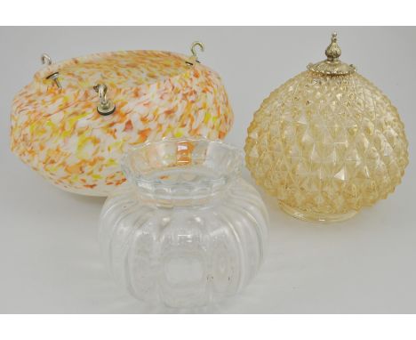 A collection of miscellaneous lighting including wrought-iron wall brackets, candle branches, centre light fittings, lamp sha