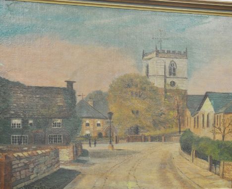 R. W. Crofts, Staveley in 1804, signed and indistinctly dated, oil on board, 35 x 46cms and an Edwardian painting, of an Estu