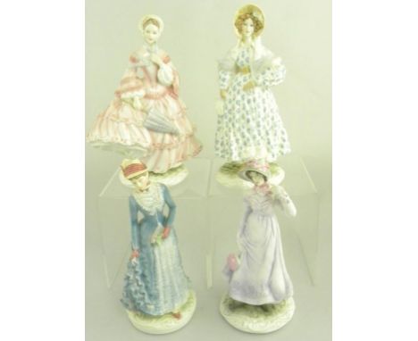 FOUR ROYAL WORCESTER FIGURES FROM THE VICTORIAN AND ALBERT MUSEUM SERIES