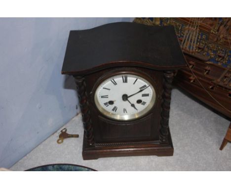 Oak mantel clock