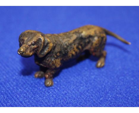 Cold painted bronze Daschund
