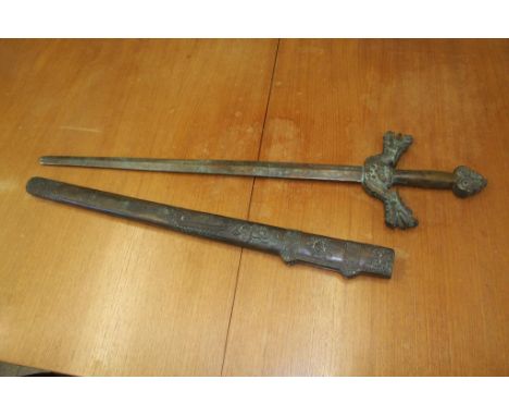 A heavy bronze sword