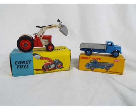 A Dinky die cast model Rear Tipping Wagon # 414 in original box, exc in exc original box (with one end flap present but detac