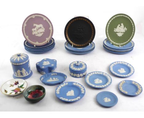 A set of 15 Wedgwood jasperware Mother's Day plates - a complete run from 1972 to 1986, 16.75cm. diameter; together with a si