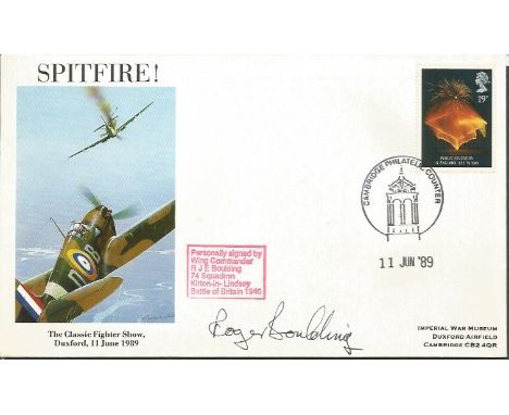 Wg Cdr R Boulding 74 Sqn Battle of Britain pilot signed 1989 Classic Fighter Show cover. Limited Edition of 50 numbered to re