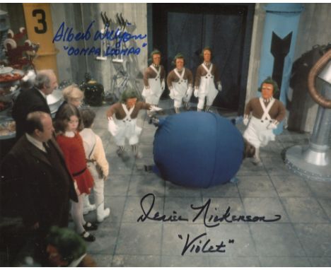 Willy Wonka Multi Signed 8x10 Photo Signed By Denise Nickerson (Violet The Bratty Child) And Albert Wilkinson, Who Played An 
