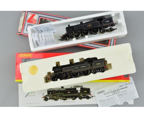 TWO BOXED HORNBY RAILWAYS OO GAUGE CLASS 4P FOWLER TANK LOCOMOTIVES, No.42322, B.R. black livery, weathered version with flee
