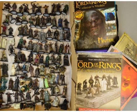 A COLLECTION OF LORD OF THE RINGS COLLECTORS CAST LEAD MODEL FIGURES, from the New Line Cinema Collection, figures and magazi
