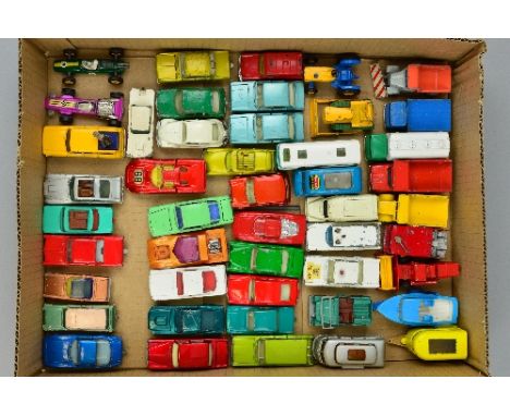 A QUANTITY OF UNBOXED AND ASSORTED MAINLY MATCHBOX AND HUSKY DIECAST VEHICLES, many lightly playworn condition, to include Ma