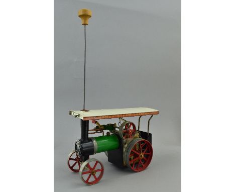 AN UNBOXED MAMOD LIVE STEAM TRACTION ENGINE, No.TE1A, not tested, complete with burner, steering rod and driving belt