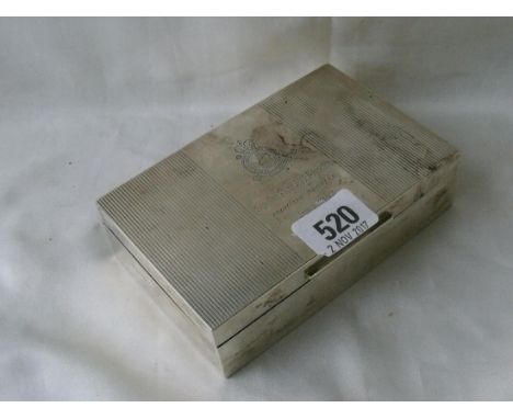 Art Deco cigarette box 5.5” wide Lon  1960 by R & B       