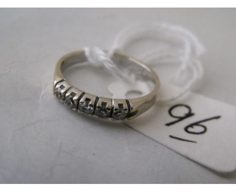 A small 18ct white gold and diamond set   ring approx size  'H'       