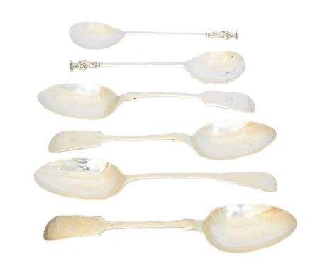 A selection of Chester silver spoons, to include three table spoons Henry Moreton, Chester, 1904, a table spoon, Barker Broth