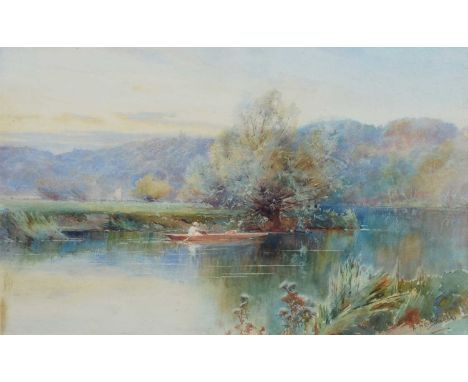 Alfred Fontville De Breanski Jnr. (British 1877-1957) "A Bend on the River Wey, Guildford, Surrey", signed, titled on verso, 