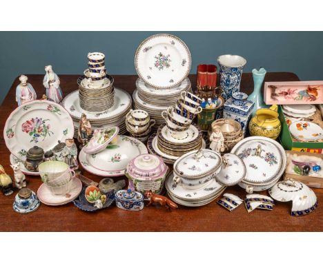 A collection of various ceramics and further bijouterie to include five inkwells; various items of Copeland Spode Lowestoft f