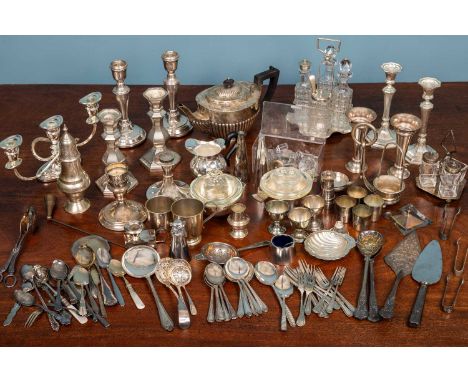 A quantity of silver plateAll as found