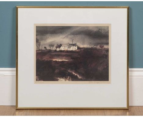 John Knapp-Fisher (British, 1931-2015), a cottage on the moor, lithograph, signed in pencil in the margin and numbered '378/5