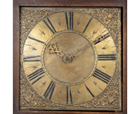 An 18th century thirty-hour country-made oak longcase clock with brass dial signed 'Morgan of Hereford'44cm wide x 24.5cm dee