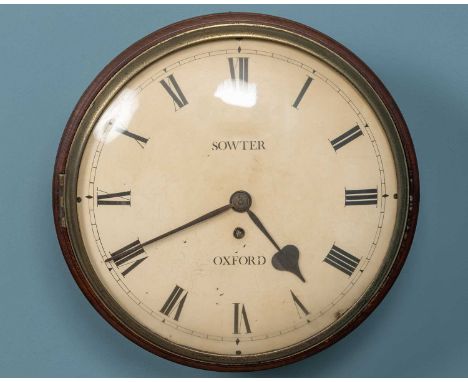 A Regency dial clock, the dial signed 'Sowter of Oxford' and with fusee movement35cm diameterOxidisation to the metalwork. Mo