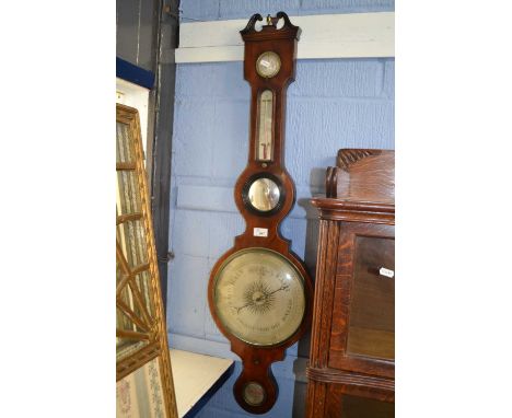 A Georgian mahogany cased barometer by Caniti, Hatton Garden, London