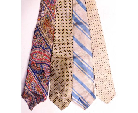 Four gents silk neckties to include two by Christian Dior, one by Liberty of London and another by Harrods (4)