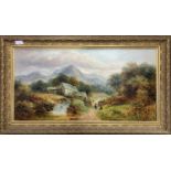 H.J. Henderson (British,19th century) 'inscribed on canvas verso :'Old Mill dolgellau N.Wales',