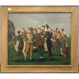 Kathleen Stokes (British, 20th century), 'A Dickens' Fellowship', oil on canvas, signed,