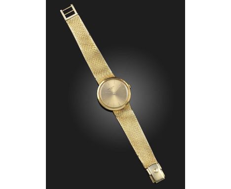 Patek Philippe, a gentleman's gold wristwatch, model 3538J-SCI, signed gold dial with baton numerals, in gold case and on gol